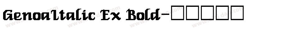 GenoaItalic Ex Bold字体转换